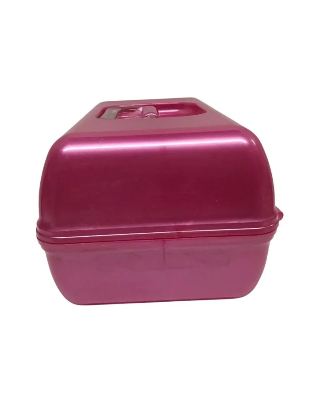 Caboodles Vintage 1990s Pink Makeup Case with Mirror and Tray